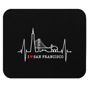Discover San Francisco Skyline Heartbeat California Lover Mouse Pads
