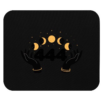 Discover Angel Numbers 444 Moon Cycle Hands Mouse Pads