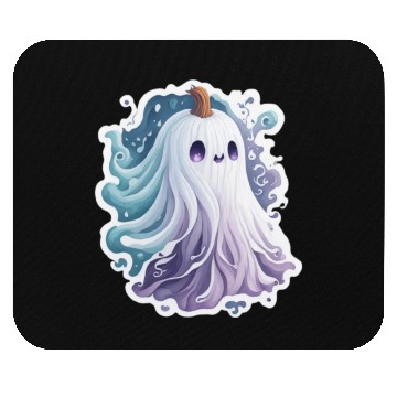 Discover Halloween Ghost Cute Halloween sticker Mouse Pads