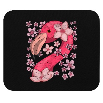 Discover Cherry Blossom Bird Gift Sakura Pink Flamingo Mouse Pads