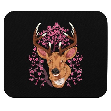 Discover Cherry blossom forest animal gift Sakura deer Mouse Pads