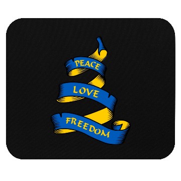 Discover Curl banner with text Ukraine Mouse Pads