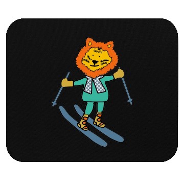 Discover Liger skiing with fancy scarf Mouse Pads