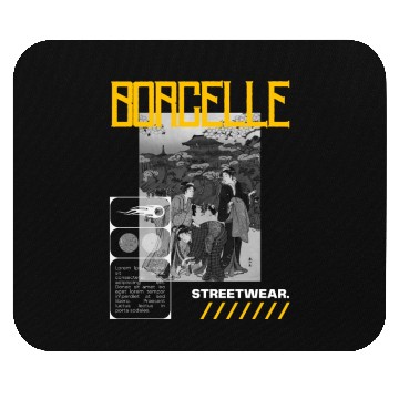 Discover Black Illustrative Skateboard Mouse Pads 6