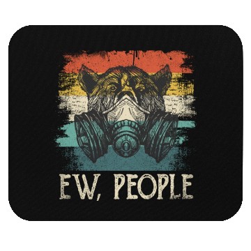 Discover Ew People Bear Funny Introvert Vintage Retro Mouse Pads