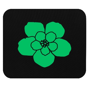 Discover green flower Mouse Pads