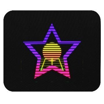 Discover star neon vintage retro style 90s. Mouse Pads