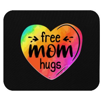 Discover LGBTQIA LGBT Free Mom Hugs Rainbow Heart Gay Pride Mouse Pads