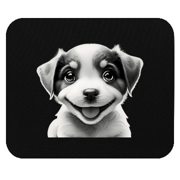 Discover Cheerful puppy [Clothing store][Clothes store] Mouse Pads