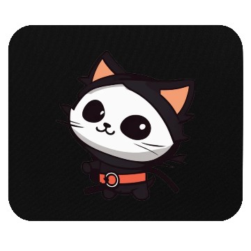 Discover Black Cat Superhero Cartoon Design Mouse Pads
