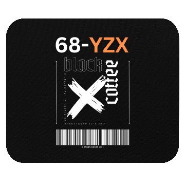 Discover black coffee barcode Mouse Pads