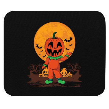 Discover Pumpkin Person Creepy Halloween Pumpkin Mouse Pads