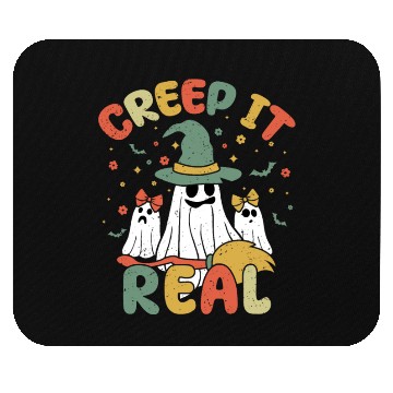 Discover Retro Vintage Ghost Lazy Creepy Halloween Mouse Pads