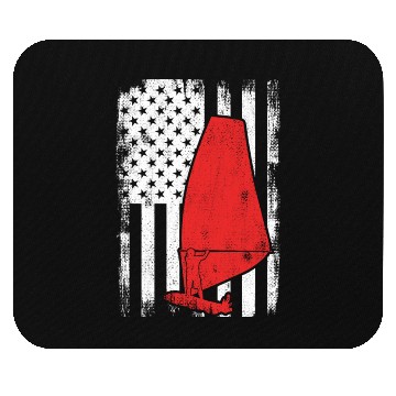 Discover Windsurfing USA Flag Mouse Pads
