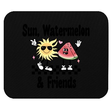 Discover Sun, Watermelon, and Friends, Summer, Beach, Mouse Pads