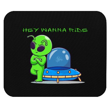 Discover Alien with Flying Saucer Mouse Pads