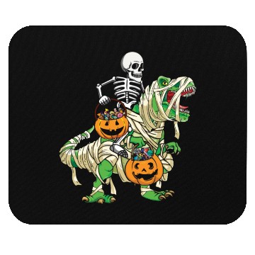 Discover Skeleton Dinosaur Pumpkin Lazy Creepy Halloween Mouse Pads