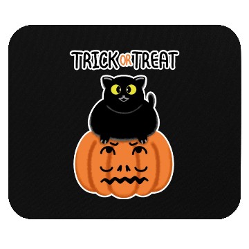 Discover Trick or Treat Black lucky cat with sweetest eyes. Mouse Pads