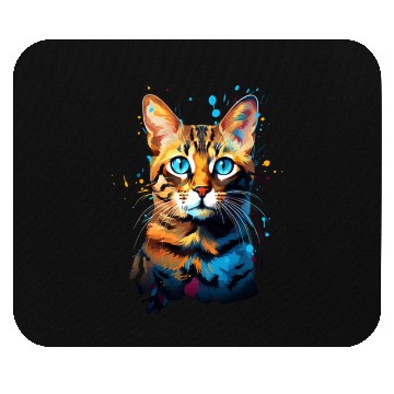 Discover Colorful Color Explosion Bengal Cat Mouse Pads