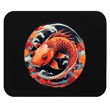 Discover Autumnal Koi Fish at Sunset Mouse Pads
