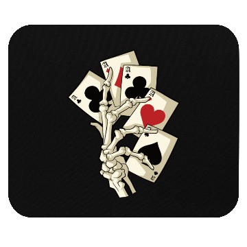 Discover Skeleton Poker Ace Texas Holdem Cards Mouse Pads