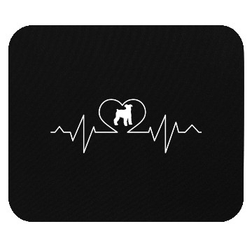 Discover Miniature Schnauzer dog heatbeat Mouse Pads