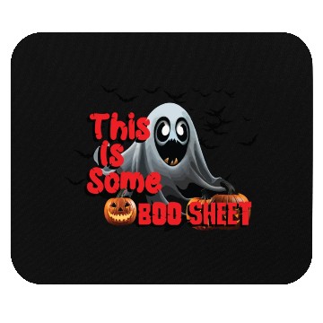 Discover Boo Sheet Ghost With Scary Face Mouse Pads