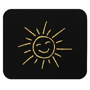 Discover Smiling Sun Chalkboard Drawing Mouse Pads