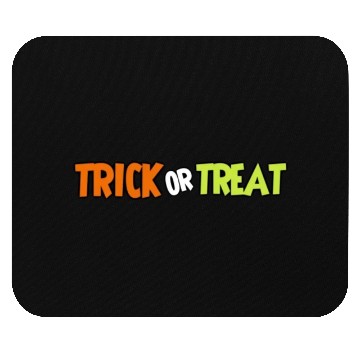 Discover Trick or treat typography Mouse Pads
