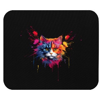 Discover Color Explosion Persian Cat Mouse Pads