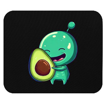 Discover Green Alien Avocado: Exotic Fusion Mouse Pads