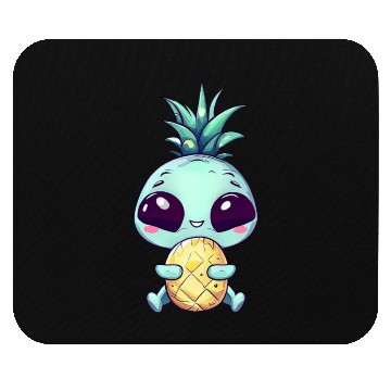 Discover Alien with Pineapple Punk Hairstyle Mouse Pads