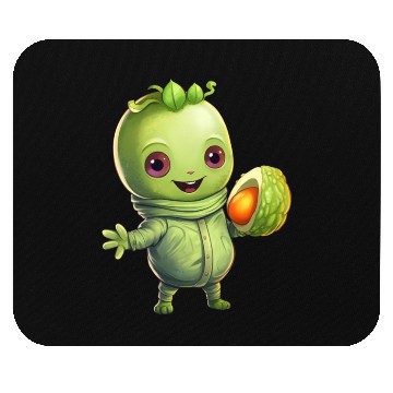 Discover Green Alien Meets Avocado: Healthy Extraterrestria Mouse Pads