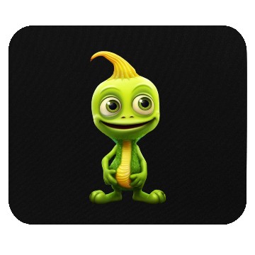 Discover Green Alien & Pumpkin: Unexpected Encounter Mouse Pads