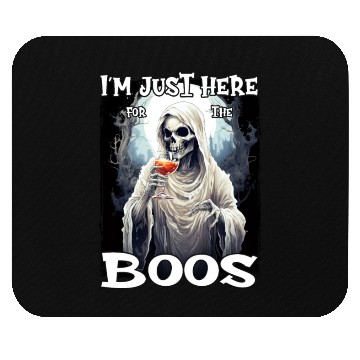 Discover Just Here For The Boos Scary Skeleton Mouse Pads