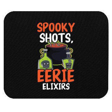 Discover Spooky Shots Eerie Elixirs Bartender Halloween Mouse Pads