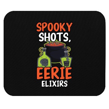 Discover Spooky Shots Eerie Elixirs Bartender Halloween Mouse Pads