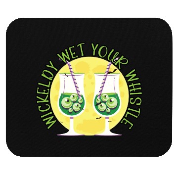 Discover Wickedly Wet Your Whistle Bartender Halloween Mouse Pads