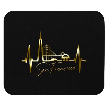 Discover San Francisco Skyline Heartbeat California Lover Mouse Pads