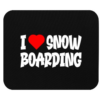 Discover I Love Snowboarding Mouse Pads