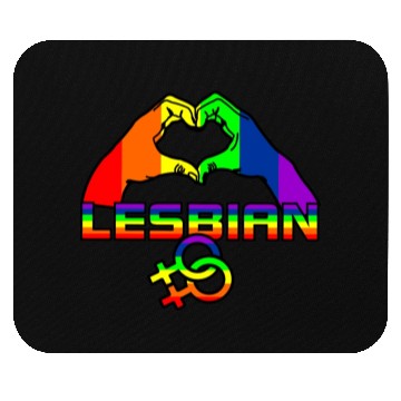 Discover Hands with heart in rainbow colors lesbian pride l Mouse Pads