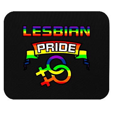 Discover Gender lesbians in rainbow colors with text Mouse Pads