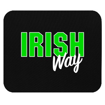 Discover Irish Way W White Stroke Mouse Pads