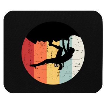 Discover Climber Climbing Bouldering Free Climbing Mouse Pads