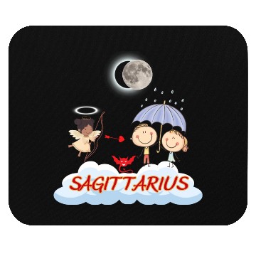 Discover Zodiac Sign Sagittarius Astrology Angel & Bow Mouse Pads