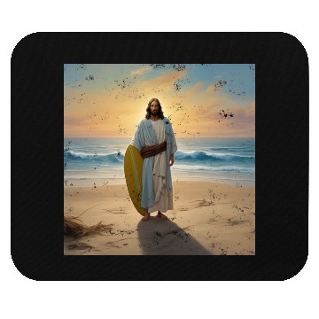 Discover Surfing Jesus Mouse Pads