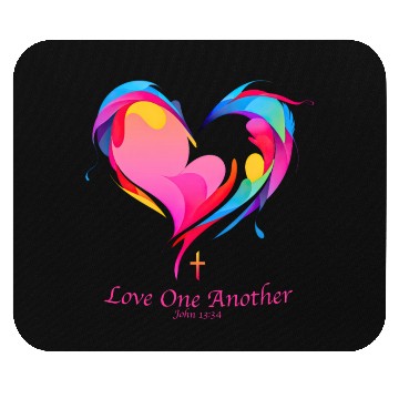 Discover Love One Another Bible Verse John 13:34 Mouse Pads