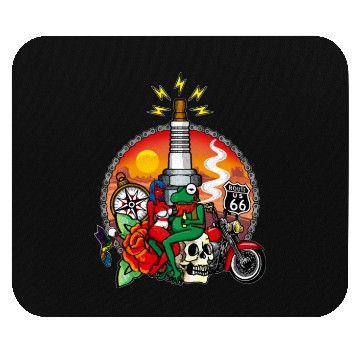 Discover Pinup and frog by day Mouse Pads