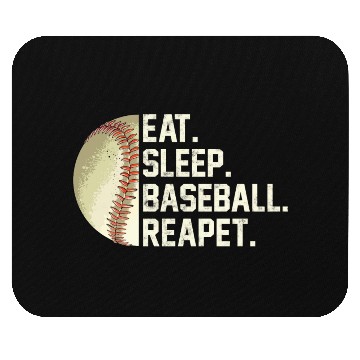 Discover Eat Sleep Baseball Repeat Funny Baseball Softball Mouse Pads