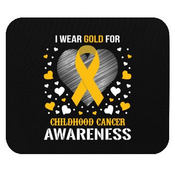 Discover I Wear Childhood Cancer Awareness Supporter Ribbon Mouse Pads